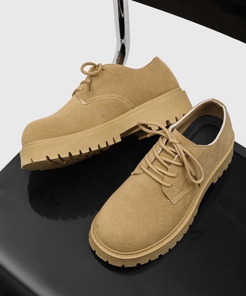 SHEPP（シープ）の「フェイクスエード厚底プレーントゥシューズ（モカシン/デッキシューズ・メンズ・ブラック/ベージュ・M/L）」の18枚目の写真