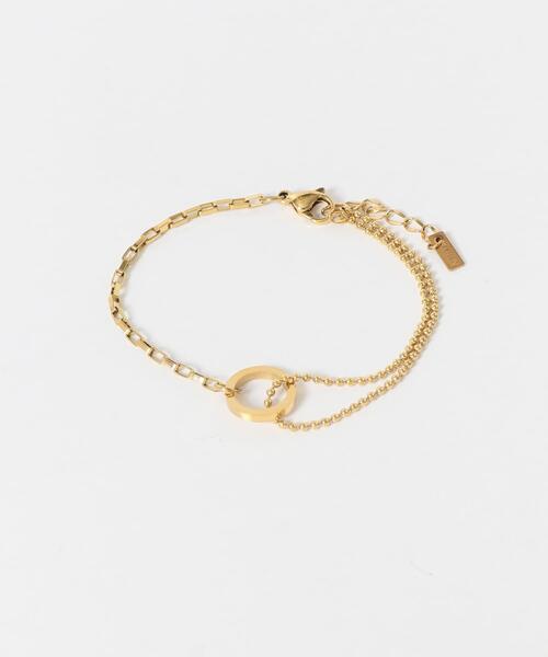SMELLY（スメリー）の「ステンレスサークルコンビチェーンブレスレット（ブレスレット・レディース・ゴールド・-）」の7枚目の写真
