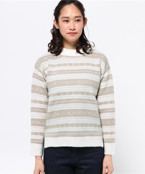 OUTLET(アウトレット)の「【CIAOPANIC TYPY】ジャガードニットプルオーバー(ニット/セーター・レディース・グレー/オフホワイト/ベージュ・ONE)」の10枚目の写真