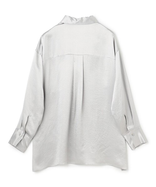 uncrave(アンクレイヴ)の「アセテートヴィンテージサテン ミドルシャツ(シャツ/ブラウス・レディース・ブラック系/ライトグレー系7/カーキ系/ホワイト系・F)」の8枚目の写真