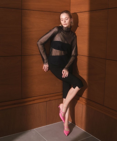 DONOBAN（ドノバン）の「【ANDRESD】tulle layered tops 結婚式 パーティードレス オケージョンドレス お呼ばれ 二次会 成人式 同窓会（シャツ/ブラウス・レディース・ブラック/ホワイト/ブルー・ONE SIZE）」の6枚目の写真