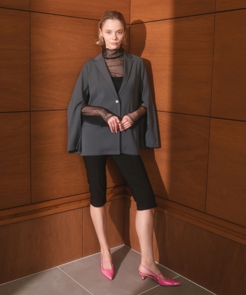 DONOBAN（ドノバン）の「【ANDRESD】tulle layered tops 結婚式 パーティードレス オケージョンドレス お呼ばれ 二次会 成人式 同窓会（シャツ/ブラウス・レディース・ブラック/ホワイト/ブルー・ONE SIZE）」の14枚目の写真