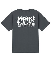 KTG0183 ダークレタリング 半袖Tシャツ グレー