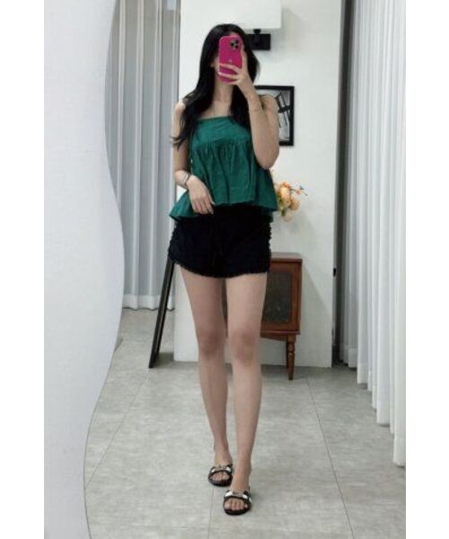 LADY VOLUME(レディーボリューム)の「LACE BANDING COTTON SHORTS_BLACK(その他パンツ・レディース・その他・SMALL/MEDIUM)」の6枚目の写真