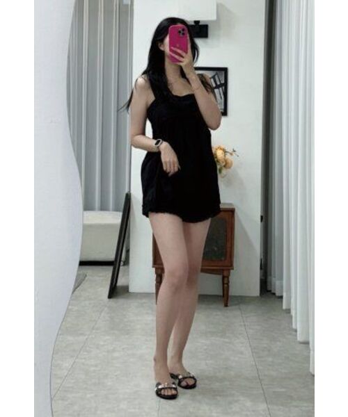 LADY VOLUME(レディーボリューム)の「LACE BANDING COTTON SHORTS_BLACK(その他パンツ・レディース・その他・SMALL/MEDIUM)」の2枚目の写真