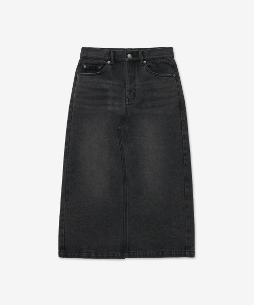 YALE(イェール)の「デニムロングスカート_チャコール(スカート・レディース・その他・SMALL/MEDIUM)」の1枚目の写真