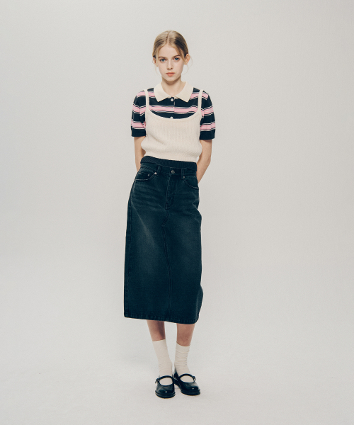 YALE(イェール)の「デニムロングスカート_チャコール(スカート・レディース・その他・SMALL/MEDIUM)」の13枚目の写真