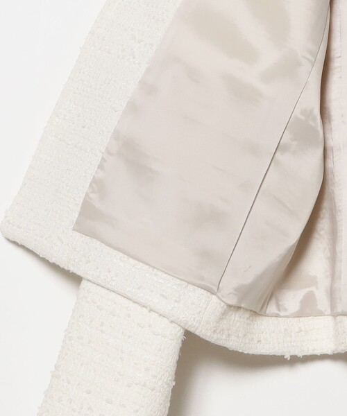 Demi-Luxe BEAMS（デミルクス ビームス）の「【セレモニー・フォーマル】ツイード クルーネック ジャケット＊（その他アウター・レディース・ベージュ/ネイビー・36/38/40）」の22枚目の写真