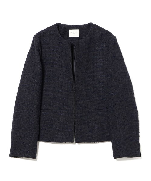 ツイード クルーネック ジャケット＊（その他アウター）｜Demi-Luxe