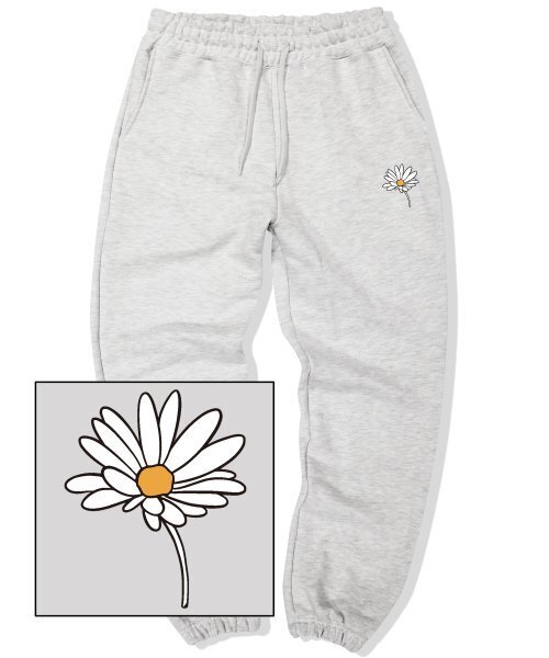 TRIPSHION(トリップション)の「PEACEFUL DAISY LOGO ジョガースウェットパンツ - ホワイト(スウェットパンツ・メンズ・その他・LARGE/MEDIUM/X-LARGE)」の1枚目の写真