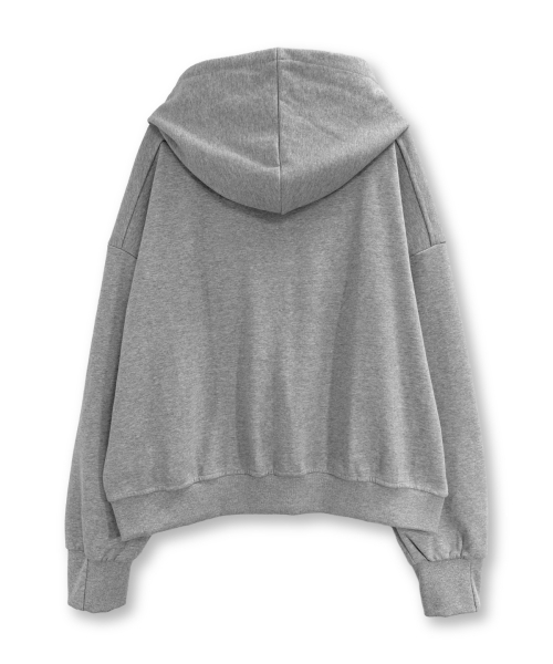 DAMISH（ダミシュ）の「デイジー刺繍シンボルロゴフードパーカー_グレー（パーカー・レディース・グレー・MEDIUM/LARGE）」の2枚目の写真