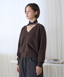 Soft V-neck Cardigan (Brown)