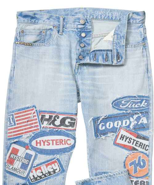 HYSTERIC GLAMOUR（ヒステリックグラマー）の「DPC加工 スリムストレートデニムパンツ（デニムパンツ・メンズ・ライトインディゴブルー・28inch/34inch/32inch/31inch/30inch/29inch）」の3枚目の写真