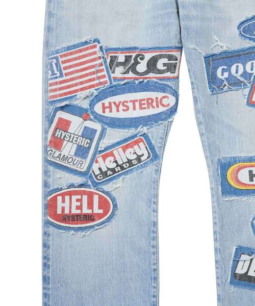 HYSTERIC GLAMOUR（ヒステリックグラマー）の「DPC加工 スリムストレートデニムパンツ（デニムパンツ・メンズ・ライトインディゴブルー・28inch/34inch/32inch/31inch/30inch/29inch）」の6枚目の写真