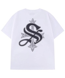A'GEM/9 × .kom 『SUPPLIER/サプライヤー』Tribal Cross Tee/ラインストーンクロスTシャツ