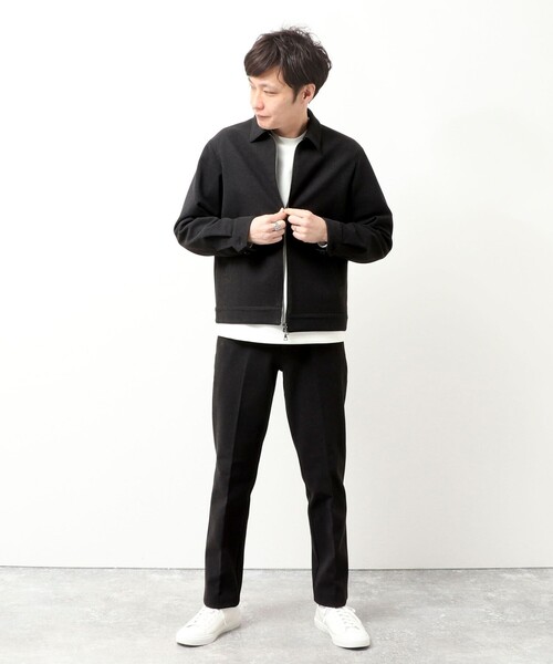 NOLLEY'S LIGHT（ノーリーズライト）の「ウォームストレッチジップブルゾン（ブルゾン・メンズ・ベージュ/ネイビー/チャコールグレー・M/L/XL）」の5枚目の写真