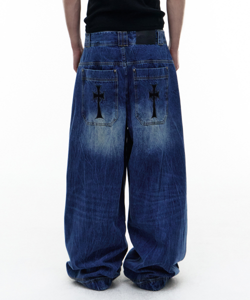 OPUS 0012(オーパス0012)の「Op. 09 SAVANNA MELTED DENIM PANTS M/BLUE(デニムパンツ・レディース・その他・SMALL/X-SMALL/LARGE/MEDIUM)」の1枚目の写真