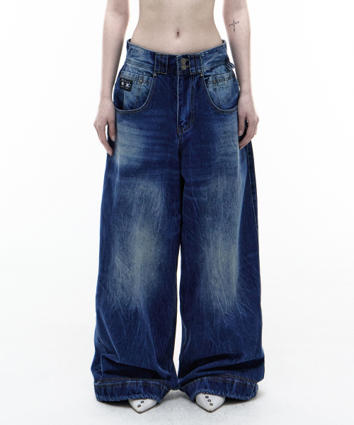 OPUS 0012(オーパス0012)の「Op. 09 SAVANNA MELTED DENIM PANTS M/BLUE(デニムパンツ・レディース・その他・SMALL/X-SMALL/LARGE/MEDIUM)」の10枚目の写真