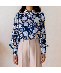 LEAUET（ルエ）の「William Navy Floral Blouse（シャツ/ブラウス）」