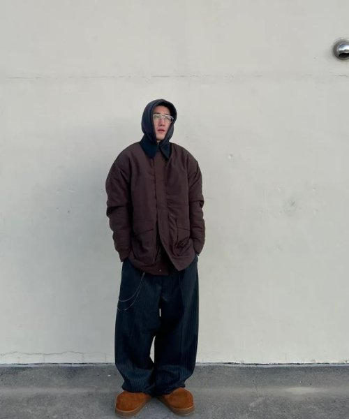 BALLUTE(バリュート)の「MA-1 PADDED HALF JUMPER (BROWN)(ブルゾン・メンズ・その他・MEDIUM/LARGE)」の3枚目の写真