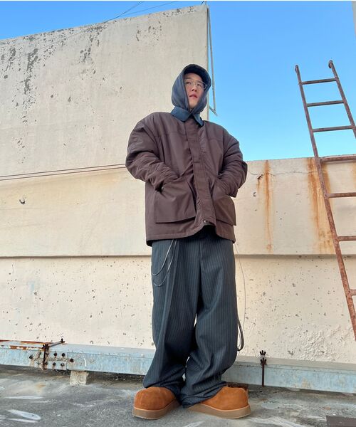 BALLUTE(バリュート)の「MA-1 PADDED HALF JUMPER (BROWN)(ブルゾン・メンズ・その他・MEDIUM/LARGE)」の2枚目の写真
