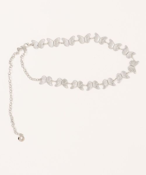 VIBGYOR Women（ヴィブジョー　ウィメン）の「【urge select】バタフライ/スター シルバーモチーフ チェーンベルト（ベルト・レディース・シルバー系2/シルバー系1・FREE）」の3枚目の写真