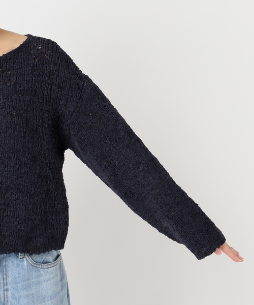 plage（プラージュ）の「Fringe yarn カーディガン（カーディガン/ボレロ・レディース・アイボリー/レッド/ネイビー・FREE）」の14枚目の写真