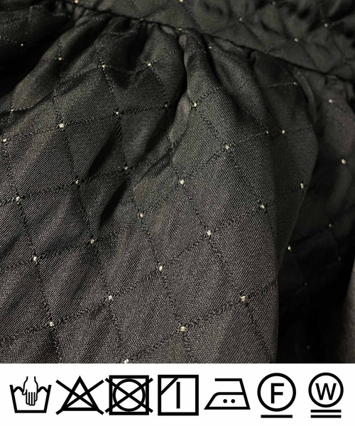 PICCIN PERLA（ピッチンペルラ）の「ショルダーリボンジャガードビスチェ（キャミソール・レディース・ブラック・M）」の2枚目の写真