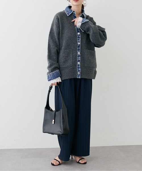 LARUTA（ラルータ）の「【LARUTA】レースドッキングロンT（Tシャツ/カットソー・レディース・ブラック/オフホワイト・FREE）」の7枚目の写真