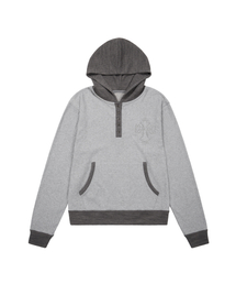 CROS2 Contrast Button Hoodie (Gray)