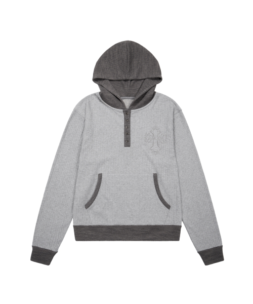 AAKAM(アーカム)の「CROS2 Contrast Button Hoodie (Gray)(パーカー・レディース・その他・1/2)」の1枚目の写真