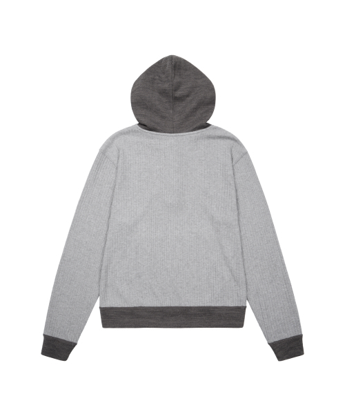 AAKAM(アーカム)の「CROS2 Contrast Button Hoodie (Gray)(パーカー・レディース・その他・1/2)」の2枚目の写真