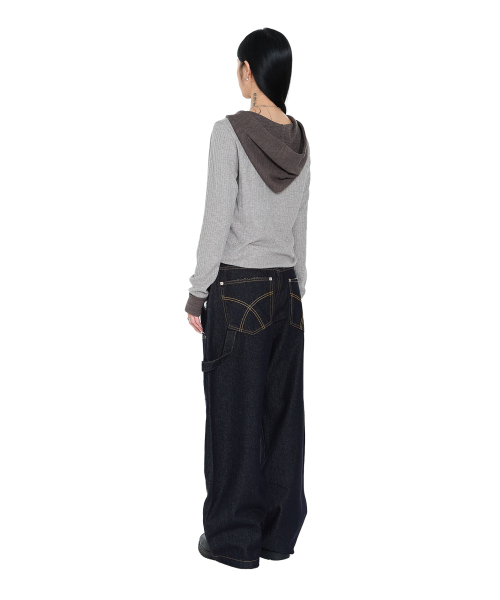 AAKAM(アーカム)の「CROS2 Contrast Button Hoodie (Gray)(パーカー・レディース・その他・1/2)」の5枚目の写真