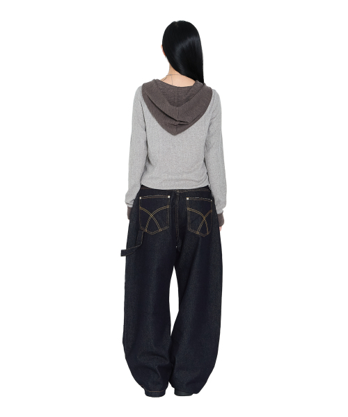 AAKAM(アーカム)の「CROS2 Contrast Button Hoodie (Gray)(パーカー・レディース・その他・1/2)」の6枚目の写真