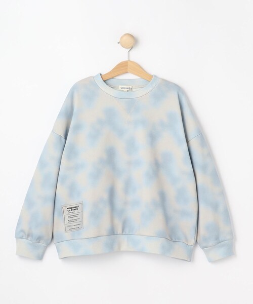 SHOO・LA・RUE（シューラルー）の「【130-150cm】タイダイ柄プリント裏毛スウェット（スウェット・キッズ・スモーキーグリーン系1/ブルー系5・14/13/15 ）」の2枚目の写真