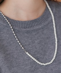 パール＊メタルロングネックレス