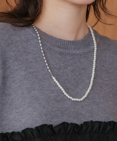 Bou Jeloud（ブージュルード）の「パール＊メタルロングネックレス（ネックレス・レディース・シルバー/ゴールド・ONESIZE）」の5枚目の写真