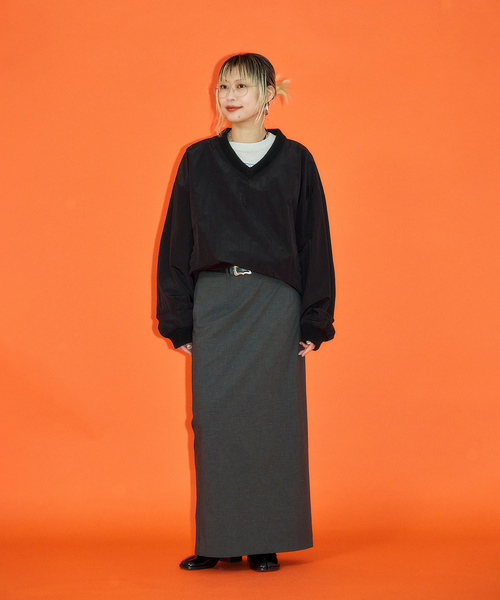 CITYSHOP（シティーショップ）の「[THE MOOD] V-NECK プルオーバー（シャツ/ブラウス・レディース・ブラック/グリーン・38/36）」の5枚目の写真