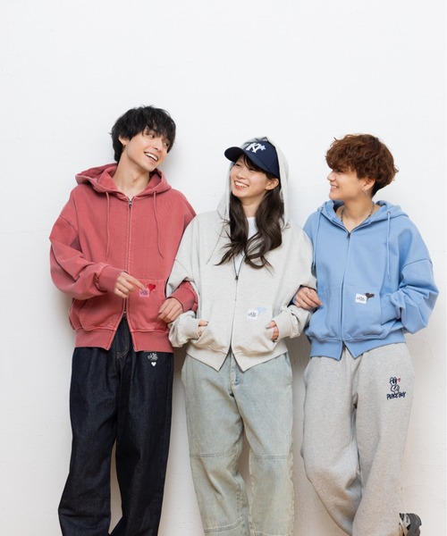 kaoyorinakami（カオヨリナカミ）の「balloon short zip hoodie / バルーンショートジップフーディ（パーカー・メンズ・ブラック/レッド/ネイビー/ブルー/グレー・MEDIUM/SMALL/X-LARGE/LARGE）」の20枚目の写真