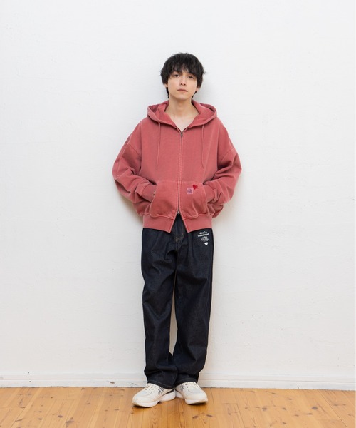 kaoyorinakami（カオヨリナカミ）の「balloon short zip hoodie / バルーンショートジップフーディ（パーカー・メンズ・ブラック/レッド/ネイビー/ブルー/グレー・MEDIUM/SMALL/X-LARGE/LARGE）」の22枚目の写真