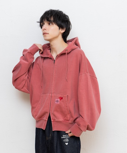 kaoyorinakami（カオヨリナカミ）の「balloon short zip hoodie / バルーンショートジップフーディ（パーカー・メンズ・ブラック/レッド/ネイビー/ブルー/グレー・MEDIUM/SMALL/X-LARGE/LARGE）」の21枚目の写真