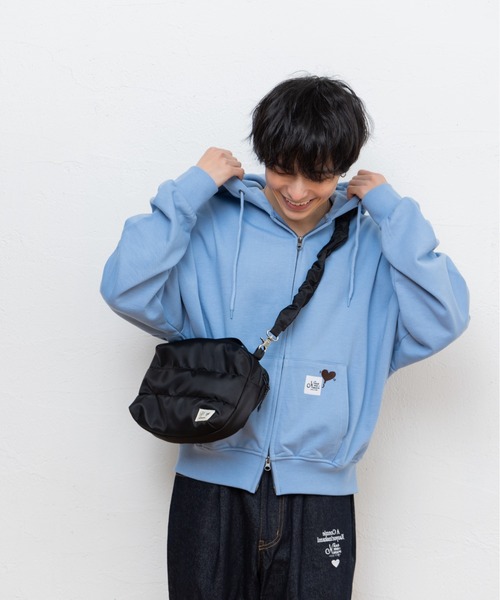 kaoyorinakami（カオヨリナカミ）の「balloon short zip hoodie / バルーンショートジップフーディ（パーカー・メンズ・ブラック/レッド/ネイビー/ブルー/グレー・MEDIUM/SMALL/X-LARGE/LARGE）」の15枚目の写真
