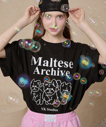WaiKei | マルチーズアーカイブライングラフィック半袖Tシャツブラック(Tシャツ/カットソー)
