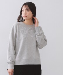 OPAQUE.CLIP | コード刺繍裏毛プルオーバー【洗濯機OK】(スウェット)