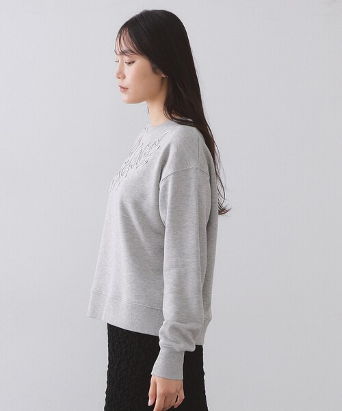 OPAQUE.CLIP（オペークドットクリップ）の「コード刺繍裏毛プルオーバー【洗濯機OK】（スウェット・レディース・グレー/ブラック・38/40）」の11枚目の写真