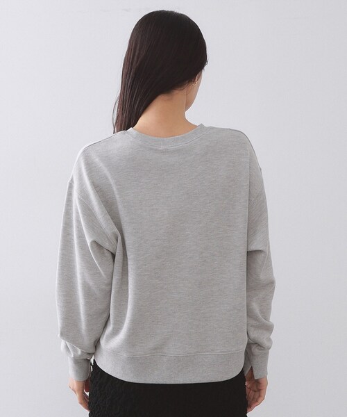 OPAQUE.CLIP（オペークドットクリップ）の「コード刺繍裏毛プルオーバー【洗濯機OK】（スウェット・レディース・グレー/ブラック・38/40）」の12枚目の写真