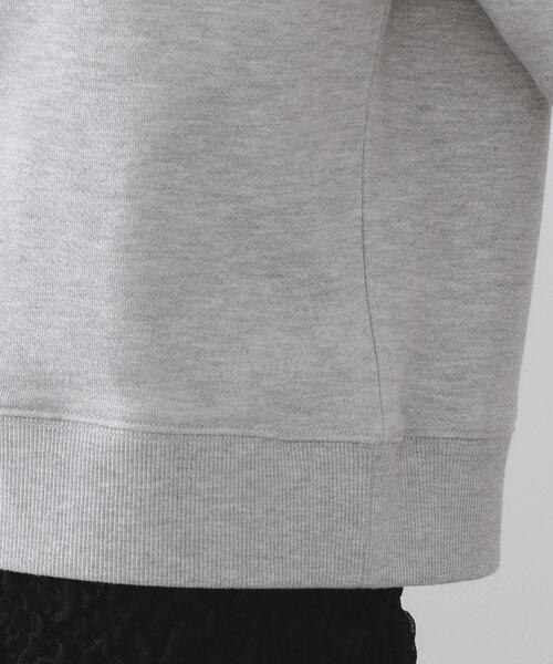 OPAQUE.CLIP（オペークドットクリップ）の「コード刺繍裏毛プルオーバー【洗濯機OK】（スウェット・レディース・グレー/ブラック・38/40）」の3枚目の写真