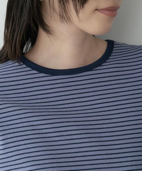 GALLEST（ギャレスト）の「ボーダーカットソー（Tシャツ/カットソー・レディース・ホワイト系3/ブラック系2/パープル系1・38）」の11枚目の写真