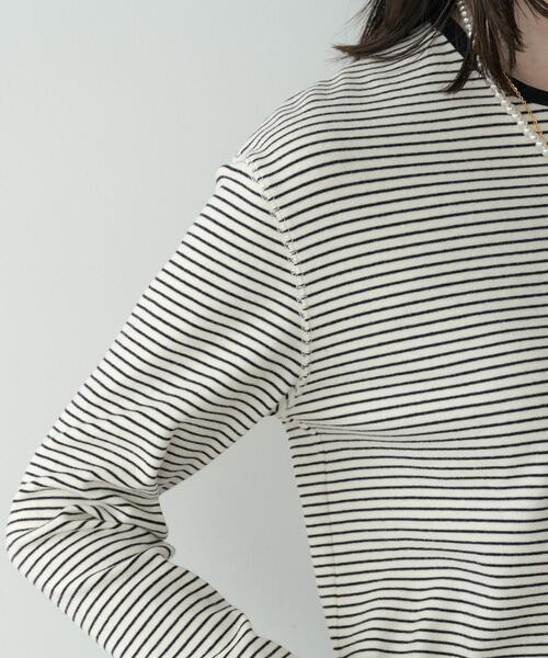 GALLEST（ギャレスト）の「ボーダーカットソー（Tシャツ/カットソー・レディース・ホワイト系3/ブラック系2/パープル系1・38）」の19枚目の写真