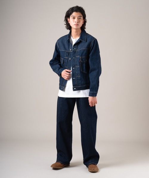 Levi's（リーバイス）の「Levi's/リーバイス TYPEⅡトラッカージャケット（デニムジャケット・メンズ・ダークインディゴブルー・S/XL/L/M）」の6枚目の写真